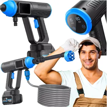 Vysokotlaký čistič Akumulátorová bezdrátová tlaková myčka s LCD displejem 50 bar 500 W