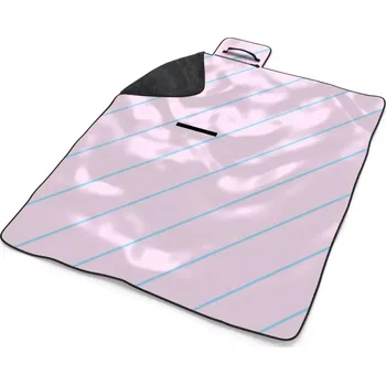 deka Sablio Plážová deka Modré pruhy na růžové: 200x140 cm