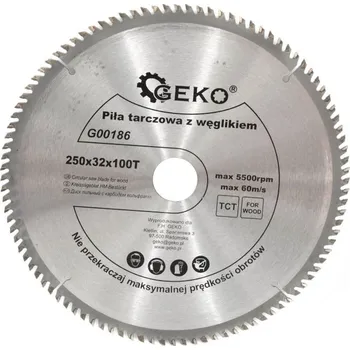 Pilový kotouč Pilový kotouč na dřevo 250x32mm 100T s redukcí na 25,4mm GEKO
