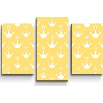 Obraz Sablio Obraz - 3-dílný Princeznovské korunky - 75x50 cm