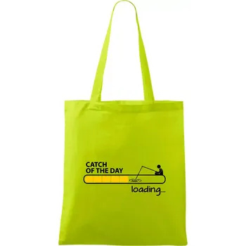 Rybaření - Catch of the day - Taška bavlněná - 42 x 38 cm ( Limetková )