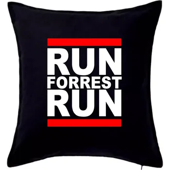 Polštář Run Forrest Run - Polštář 50x50 - 50x50 - Pouze potah ( Černá )
