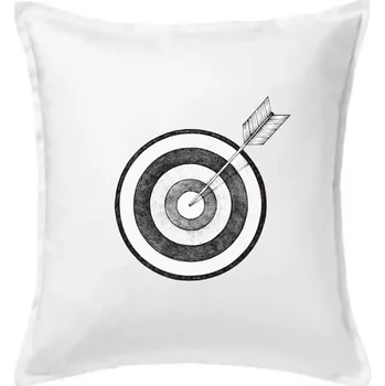 Polštář Terč na lukostřelbu - Polštář 50x50 - 50x50 - Pouze potah ( Bílá )