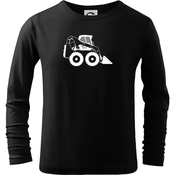 Chlapecké tričko Bobik velký kolový - Triko dětské Long Sleeve - 122 cm/6 let ( Černá )