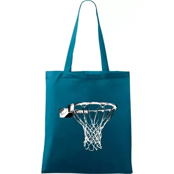 Basketbalový koš - Taška bavlněná - 42 x 38 cm ( Petrolejová )