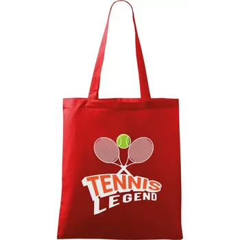 Nákupní taška Tennis legend - Taška bavlněná - 42 x 38 cm ( Červená )