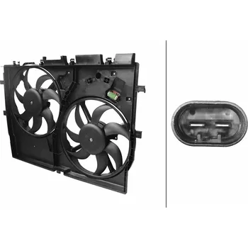 Chladič motoru Větrák, chlazení motoru HELLA 8EW 366 420-181