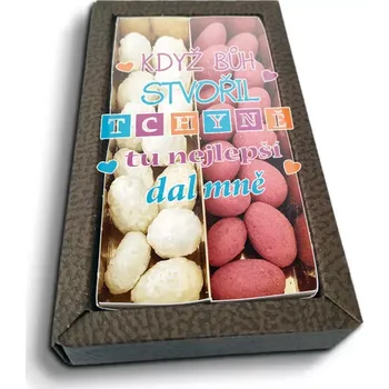 Čokoláda Sablio Mandle v čokoládě Když Bůh stvořil tchyně tu nejlepší dal mně - 2x 80g