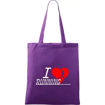 I love running holka - Taška bavlněná - 42 x 38 cm ( Fialová )