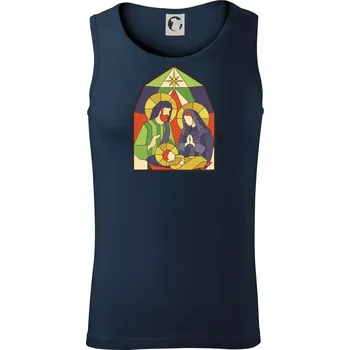 Vitráž - jesličky - Tílko pánské Core - XL ( Námořní modrá (velmi tmavá - téměř černá) )