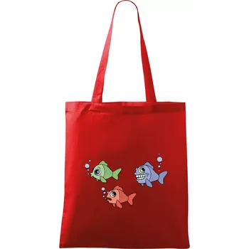 Prdící ryba (Hana-creative) - Taška bavlněná - 42 x 38 cm ( Červená )