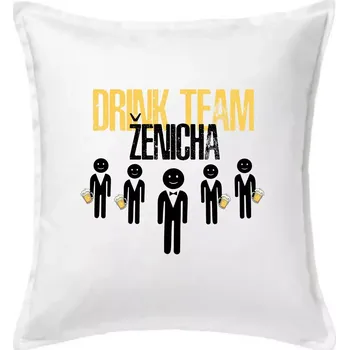 Polštář Drink team ženicha - Polštář 50x50 - 50x50 - Pouze potah ( Bílá )