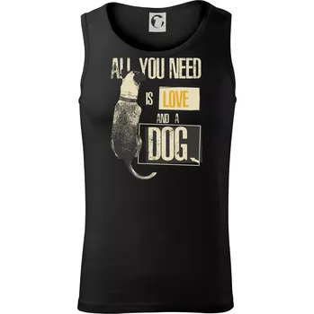 Pánské termoprádlo All you need is love and a Dog - Tílko pánské Core - XL ( Černá )