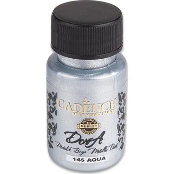 Speciální výtvarná barva Akrylové barvy Cadence Dora Metallic, 50 ml - stříbrná modrá