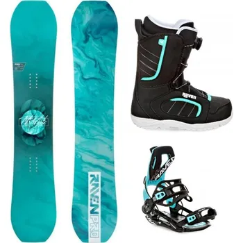 Snowboard Raven PRO Marble Carbon Mint snowboard + Raven Fastec FT360 black/mint vázání + Raven Diva MOZ black/mint boty 147 cm + M (EU 39-42) + DÁREK + Doprava ZDARMA