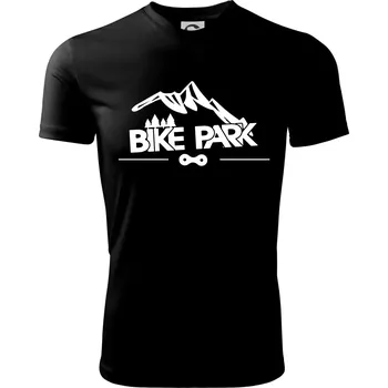 Chlapecké oblečení Bike park hory - Dětské triko sportovní (dresovina) - 122 cm/6 let ( Černá )