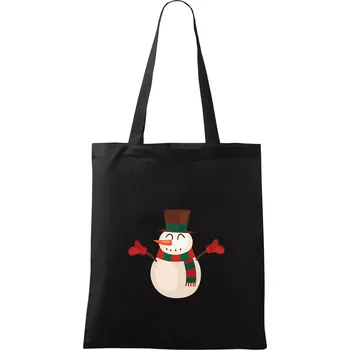 Vánoční sněhulák - Taška bavlněná - 42 x 38 cm ( Černá )