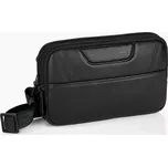 PORSCHE DESIGN Roadster Leather Travel Pouch Pouzdro diagonální kožené do města s vnitřním organizérem na zip černé (Kompaktní cestovní taštička z měkké telecí kůže s popruhem přes rameno a chytrým vnitřním organizérem.)