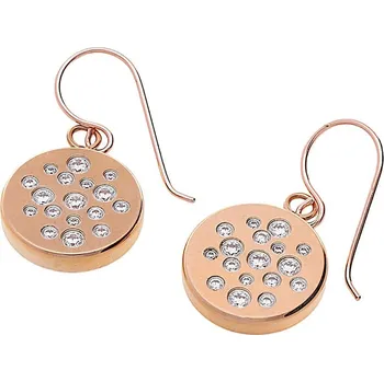 Souprava šperků MPM Dámské ocelové nerezové náušnice 7658 - růžově pozlacené