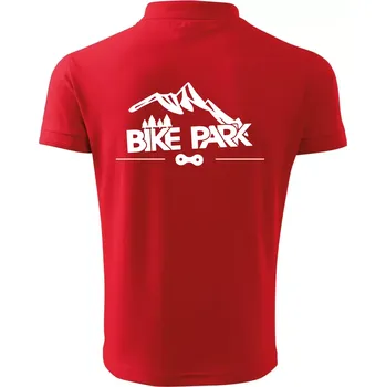 Pánská košile Bike park hory - Polokošile pánská Pique Polo 203 - M ( Červená )