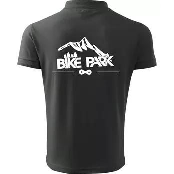 Pánská košile Bike park hory - Polokošile pánská Pique Polo 203 - 4XL ( Tmavá břidlice (šedá se zeleným nádechem) )