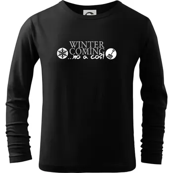 Chlapecké tričko Winter Is Coming parodie - Triko dětské Long Sleeve - 122 cm/6 let ( Černá )