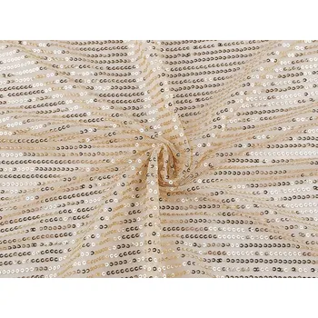 Oděvní flitrový úplet pružný Ø3 mm METRÁŽ - 6 zlatá světlá