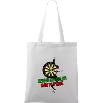 Nákupní taška Nedalo se odolat, mám to v sobě šipky - Taška bavlněná - 42 x 38 cm ( Bílá )