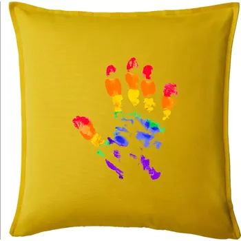 Polštář LGBT hand print - Polštář 50x50 - 50x50 - Pouze potah ( Žlutá )
