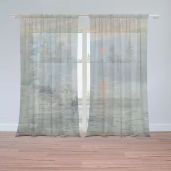 Záclona Sablio Záclony Imprese, východ slunce - Claude Monet: 2ks 150x250cm