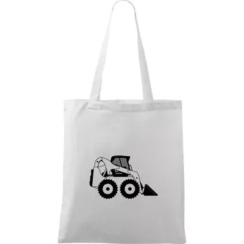 Bobik velký kolový - Taška bavlněná - 42 x 38 cm ( Bílá )