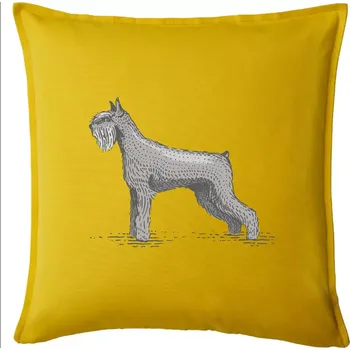 Polštář Vintage Schnauzer - Polštář 50x50 - 50x50 - Pouze potah ( Žlutá )