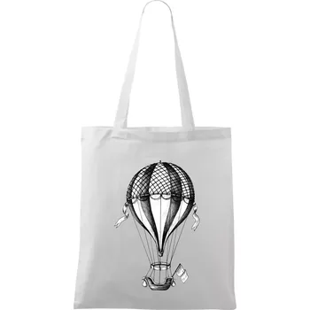 Nákupní taška Horkovzdušný balón kreslený - Taška bavlněná - 42 x 38 cm ( Bílá )