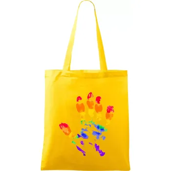 Nákupní taška LGBT hand print - Taška bavlněná - 42 x 38 cm ( Žlutá )