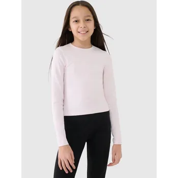 Chlapecké tričko Dívčí úzký hladký rukáv s dlouhým rukávem 4F 4FJRSS25TLONF505-12S 146