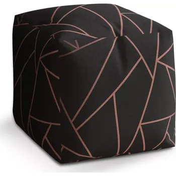 Taburet Sablio Taburet Cube Růžové obrazce: 40x40x40 cm