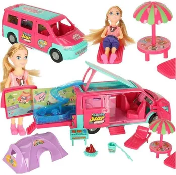 Doplněk pro panenku Auto pro panenky, karavan plus příslušenství