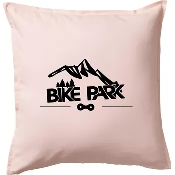 Polštář Bike park hory - Polštář 50x50 - 50x50 - Pouze potah ( Světle růžová )