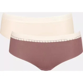 Kalhotky Dámské kalhotky GO Ribbed R Hipster C2P - BROWN - hnědé M003 - SLOGGI BROWN XS