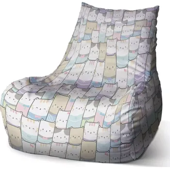 Sedací pytel Sablio Sedací vak Bean Barevná koťátka - 100 x 90 x 45 cm