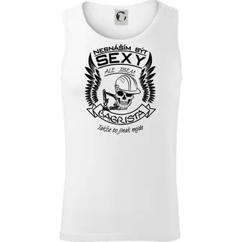 Nesnáším být sexy - bagrista - Tílko pánské Core - M ( Bílá )