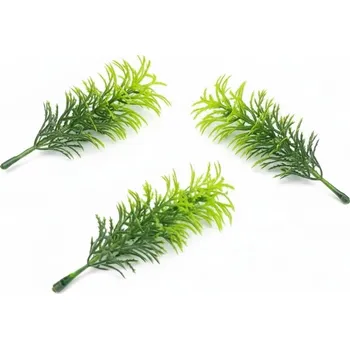 umělá květina Umělá větvička jehličnanu 9 cm, zelená