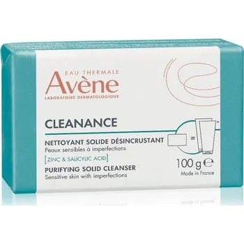 Sprchový gel Avène Cleanance Purifying Solid Cleanser dermatologická mycí kostka pro mastnou pleť se sklonem k akné 100 g