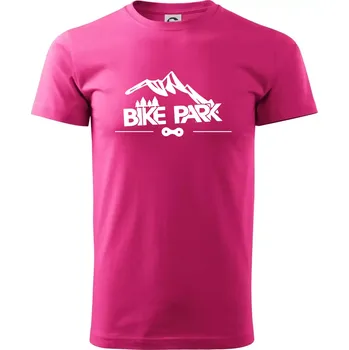 Bike park hory - Klasické pánské triko vyšší gramáže - S ( Purpurová )