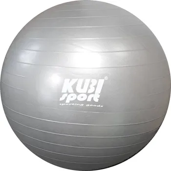 Gymnastický míč KUBISPORT Míč gymnastický stříbrný 85cm fitness balon rehabilitační do 150kg | 729957
