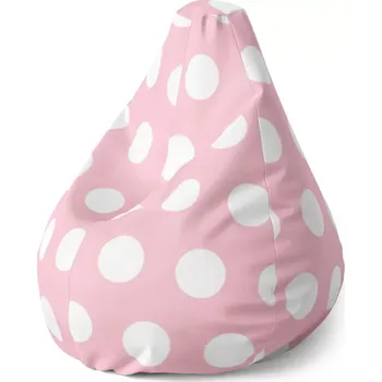 Sedací pytel Sablio Sedací vak Pear Bílé tečky - 70 x 95 x 15 cm