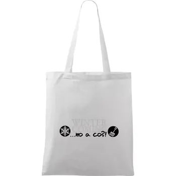 Winter Is Coming parodie - Taška bavlněná - 42 x 38 cm ( Bílá )