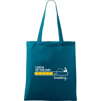 Rybaření - Catch of the day - Taška bavlněná - 42 x 38 cm ( Petrolejová )