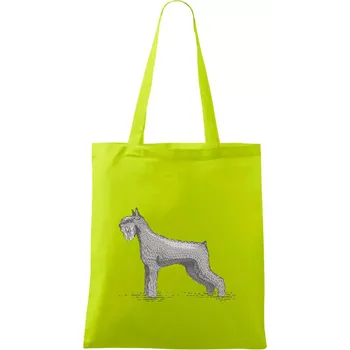 Vintage Schnauzer - Taška bavlněná - 42 x 38 cm ( Limetková )