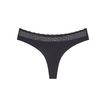 Kalhotky Dámská tanga Feel of Modal String 3P - BLACK - černé 0004 - TRIUMPH BLACK XS